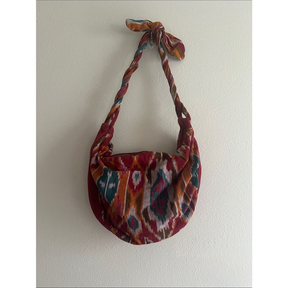 American Eagle Boho Ikat Slouchy Shoulder Bag Festival Hobo Purse